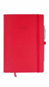 Opakowanie Kalendarz 2023 flex z gumką A5 tygodniowy czerwony V4
