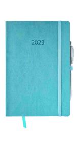 Opakowanie Kalendarz 2023 flex z gumką A5 tygodniowy niebieski V1