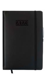 Opakowanie Kalendarz 2023 lux z gumką A5 dzienny czarny V3