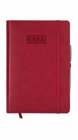 Opakowanie Kalendarz 2023 lux z gumką A5 dzienny czerwony V1