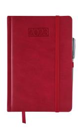 Opakowanie Kalendarz 2023 lux z gumką B5 dzienny V1 czerwony