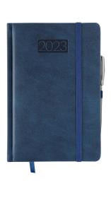 Opakowanie Kalendarz 2023 lux z gumką B5 dzienny V2 niebieski