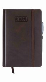 Opakowanie Kalendarz 2023 lux z gumką B5 dzienny V5 brązowy