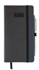 Opakowanie Kalendarz 2023 lux z gumką DL tygodniowy czarny V7