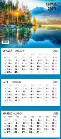 Kalendarz 2023 ścienny trójdzielny premium MIX. Wydawca: Kalpol. Dadada.pl Opakowanie Kalendarz 2023 ścienny trójdzielny premium MIX