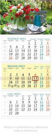 Opakowanie Kalendarz 2023 Trójdzielny Kwiaty