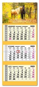 Opakowanie Kalendarz 2023 trojdzielny lux Konie