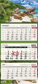 Opakowanie Kalendarz 2023 trójdzielny Seszele KT-1 V24