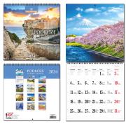 Kalendarz 2024 30x60 13 plansz Podróże. Wydawca: EV-Corp. Dadada.pl Opakowanie Kalendarz 2024 30x60 13 plansz Podróże