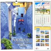 Kalendarz 2024 B3 13 plansz Podróże. Wydawca: EV-Corp. Dadada.pl Opakowanie Kalendarz 2024 B3 13 plansz Podróże
