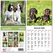 Kalendarz 2024 dla dzieci 16x32 13 plansz Psiaki. Wydawca: EV-Corp. Dadada.pl Opakowanie Kalendarz 2024 dla dzieci 16x32 13 plansz Psiaki