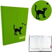 Opakowanie Kalendarz 2024 dzienny sb/nd osobno A5 soft touch kot w zieleni Ev230038