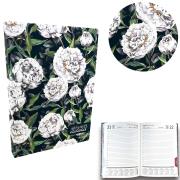 Opakowanie Kalendarz 2024 dzienny sb/nd osobno A5 soft touch peonie w zieleni EV230039
