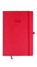 Opakowanie Kalendarz 2024 flex A5 dzienny V4 czerwony