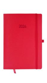 Opakowanie Kalendarz 2024 flex z gumką A5 tygodniowy V4 czerwony