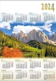 Opakowanie Kalendarz 2024 jednoplanszowy Dolomity (10szt)