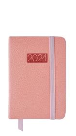 Opakowanie Kalendarz 2024 kieszonkowy lux z gumką kieszonkowy V6 różowy