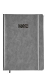 Opakowanie Kalendarz 2024 lux z gumką  A4 tygodniowy V4 szary
