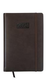 Opakowanie Kalendarz 2024 lux z gumką A5 dzienny V3 kawowy