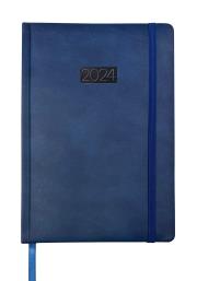 Opakowanie Kalendarz 2024 lux z gumką A5 tygodniowy  V2 granatowy