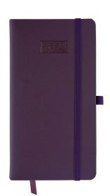 Opakowanie Kalendarz 2024 lux z gumką Dl tygodniowy V2 purpurowy