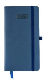 Opakowanie Kalendarz 2024 lux z gumką Dl tygodniowy  V4 niebieski