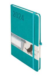 Okładka książki Kalendarz 2024 Minimalizm A5 turkus TNS