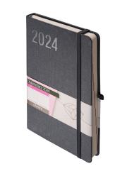 Okładka książki Kalendarz 2024 Rubi A5 grafit DNS