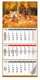 Kalendarz 2024 ścienny trzymiesięczny premium MIX. Wydawca: Kalpol. Dadada.pl Opakowanie Kalendarz 2024 ścienny trzymiesięczny premium MIX