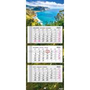 Kalendarz 2024 trójdzielny główka płaska Madera. Wydawca: EV-Corp. Dadada.pl Opakowanie Kalendarz 2024 trójdzielny główka płaska Madera