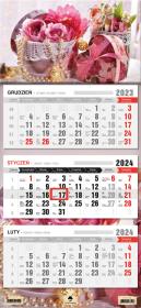 Opakowanie Kalendarz 2024 trójdzielny róże KT1-V.47