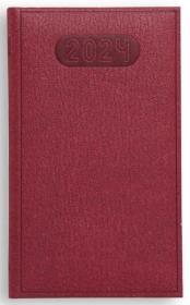 Okładka książki Kalendarz 2024 tygodniowy Print - bordowy