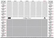 Okładka książki Kalendarz 2025/2026 A2 biurkowy Biuwar z listwą