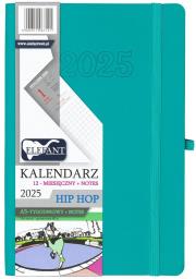 Opakowanie Kalendarz 2025 A5 12M + notes Hip Hop turkusowy