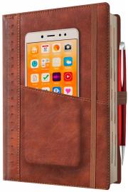 Opakowanie Kalendarz 2025 A5 dzienny z kieszonką brązowy