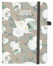 Opakowanie Kalendarz 2025 A6 tyg. Flamenco białe kwiaty