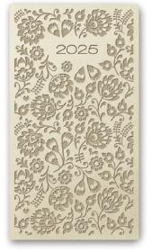 Okładka książki Kalendarz 2025 A6 tyg vivella relief BEŻOWY