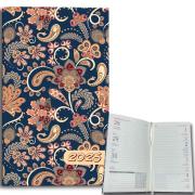 Opakowanie Kalendarz 2025 A6 tygodniowy Paisley Kwiaty blue