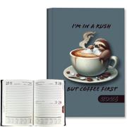 Opakowanie Kalendarz 2025 B6 dzienny Leniwiec kawa