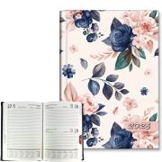 Opakowanie Kalendarz 2025 B6 dzienny Niebieskie róże