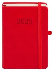 Okładka książki Kalendarz 2025 B6 Memofix DNS czerwony