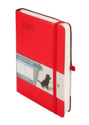 Okładka książki Kalendarz 2025 B6 Minimalizm DNS czerwony