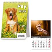 Kalendarz 2025 Biurkowy pionowy Psy miesięczny. Wydawca: Helma 365. Dadada.pl Opakowanie Kalendarz 2025 Biurkowy pionowy Psy miesięczny