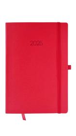 Opakowanie Kalendarz 2025 FLEX A5 dzienny czerwony KKA5DF