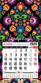 Okładka książki Kalendarz 2025 jednodzielny mini z mag. Folk