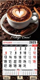 Okładka książki Kalendarz 2025 jednodzielny mini z mag. Kawa