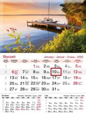 Kalendarz 2025 jednodzielny Pomost. Autor: x. Dadada.pl Okładka książki Kalendarz 2025 jednodzielny Pomost