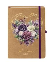 Okładka książki Kalendarz 2025 Kraft Serce A5 TNS