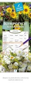 Kalendarz 2025 Notatnikowy Kompozycje kwiatowe. Autor: x. Dadada.pl Okładka książki Kalendarz 2025 Notatnikowy Kompozycje kwiatowe
