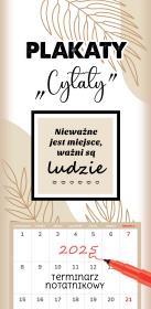 Opakowanie Kalendarz 2025 notatnikowy Plakaty Cytaty